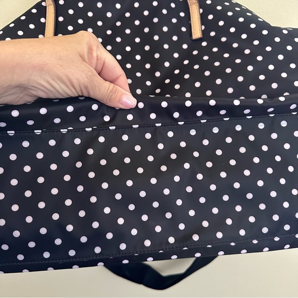 Perfumania black & white polka dot tote bag NWOT - Picture 5 of 5